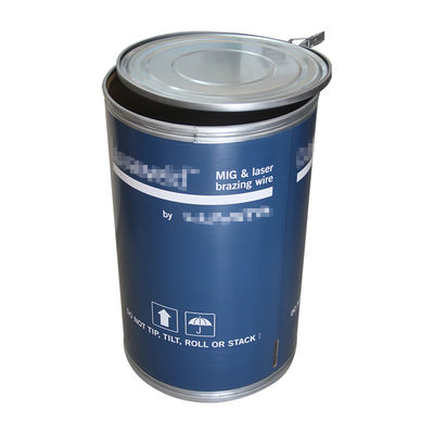 220L 58 Gallon Fiber Depolama Davulları Renkli Yazdırılmış Toplu Fiber Davulları