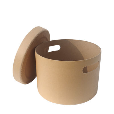 Straight-Top Fiber Drum With Handholes & Waterproof Bottom Liner – 100% Paper, Secure Storage